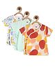 MINI KLUB Cotton Pack Of 3 Half Sleeves baby animals & Sun Printed Jhablas - White Green & Coral