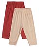 MINI KLUB Cotton Pack Of 2 Solid Pajamas - Mauve & Red