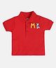 MINI KLUB Cotton Half Sleeves Solid Polo Tee - Red