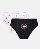 MINI KLUB Cotton Pack Of 2 Tiger & Basketball Printed Briefs - White & Grey