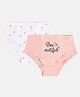 MINI KLUB Cotton Pack Of 2 Floral & Bee Printed Panties - Pink & White
