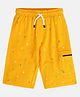 MINI KLUB Cotton Aeroplane Printed Shorts - Mustard