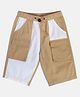 MINI KLUB Cotton Colour Blocked Shorts - Brown