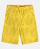 MINI KLUB Cotton Stay Cool Printed Shorts - Yellow