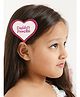 Aye Candy Shimmered Daddys Princess Text Detailed Valentine Heart Designed Alligator Clip - Dark Pink & White