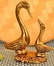 CraftVatika Pair of Kissing Duck Decorative Showpiece Metal Swan Set Statue for Home Table Office Desk Decoration