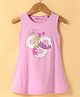Doreme Single Jersey Knit Sleeveless Frock with Donuts Print - Mauve