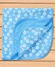 Babyhug Knit 100% Cotton Terry Towel with Floral Print L 77 x B 74 cm - Light Blue