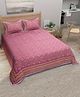 Bombay Spreads 100 Percent Cotton King Size Bedsheet With 2 Pillow Covers With 140 Thread Count - Pink