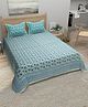 Bombay Spreads 100 Percent Cotton King Size Bedsheet With 2 Pillow Covers With 140 Thread Count - Turquiose