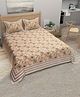 Bombay Spreads 100 Percent Cotton King Size Bedsheet With 2 Pillow Covers With 140 Thread Count - Beige