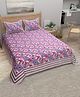 Bombay Spreads 100 Percent Cotton King Size Bedsheet With 2 Pillow Covers With 140 Thread Count - Pink
