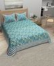 Bombay Spreads 100 Percent Cotton King Size Bedsheet With 2 Pillow Covers With 140 Thread Count - Turquiose