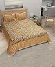 Bombay Spreads 100 Percent Cotton Yellow Color King Size Bedsheet With 2 Pillow Covers 140 Thread Count