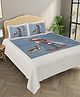 Bombay Spreads 100 Percent Cotton Blue Color King Size Bedsheet With 2 Pillow Cover 140 Thread Count