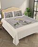 Bombay Spreads 100 Percent Cotton Gray Color King Size Bedsheet With 2 Pillow Cover 140 Thread Count