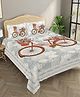 Bombay Spreads 100 Percent Cotton Gray Color King Size Bedsheet With 2 Pillow Cover 140 Thread Count