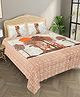 Bombay Spreads 100 Percent Cotton Brown Color King Size Bedsheet With 2 Pillow Cover 140 Thread Count