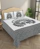 Bombay Spreads 100% Cotton King Size Bedsheet With 2 Pillow Cover 140 Thread Count - Gray