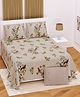 Bombay Spreads 300 TC Peach Color 100 Percent Perimum Cotton King Size Bedsheet With 2 Pillow Cover L 274 x B 254 cm(3904_Peach) 180 Thread Count