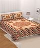 Bombay Spreads 210 TC Brown Color 100 Percent Perimum Cotton King Size Bedsheet With 2 Pillow Cover 228 x 274 cm(SCBadmeri1602_brown) 180 Thread Count