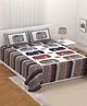 Bombay Spreads 210 TC Brown Color 100 Percent Perimum Cotton King Size Bedsheet With 2 Pillow Cover 228 x 274 cm(SCBadmeri1605_brown) 180 Thread Count