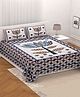 Bombay Spreads 210 TC Blue Color 100 Percent Perimum Cotton King Size Bedsheet With 2 Pillow Cover 228 x 274 cm(SCBadmeri1607_blue) 180 Thread Count