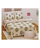 Bombay Spreads brown Color 100 Percent Cotton HandWork Khatha Printed King Size Bedsheet With 2 Pillow Cover (SCKatha2807_brown) 180 Thread Count