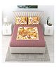 Bombay Spreads 210 TC Red Color 100 Percent Cotton Glorious Printed King Size Bedsheet With 2 Pillow Cover (UCGlorious3611) 160 Thread Count