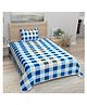 Bombay Spreads Blue Color 100 Percent Cotton Single Bedsheet With 1 Pillow Cover  144 Thread Count