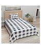 Bombay Spreads Grey Color 100 Percent Cotton Single Bedsheet With 1 Pillow Cover  144 Thread Count