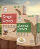 Organic Wisdom Gluten Free Jowar & Ragi Rava (Millet Rava) ,400 g each|100% Natural & Stone Grounded | Rich in Protein, Calcium & Dietary Fibre 