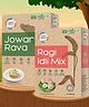 Organic Wisdom Jowar Rava & Ragi Idli Mix,400g each | 100% Natural, Strone Grounded & Gluten Free | High Protein, Calcium & fiber