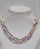 Tiny Closet Pearls Embellished Cube Designed Necklace - Multi Colour