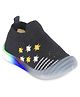 Chiu Mesh Detailed & Star Designed LED Sheos - Black