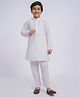 Vastramay Cotton Full Sleeves Solid Kurta & Pyjama Set - White