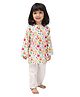 Mama & Peaches Cotton Full Sleeves Fruits Printed Kurta Pant Set - Multi Colour