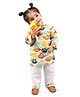 Mama & Peaches Cotton Full Sleeves Abstract Printed Kurta Pant Set - Multi Colour