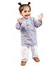 Mama & Peaches Cotton Full Sleeves Fruits Printed Kurta Pyjama Set - Multi Colour