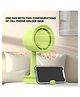Sanjary Airpuro Rechargeable Portable Fan, USB Charging Fan, Battery-Operated Desktop Cooling Fan with mobile holder for Office and Home color design may vary