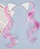 Yellow Bee Sequin Embellished Cat Ear Detailed Hair Band - Pink