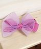 Yellow Bee Bow Designed & Knot Embellished Hair Clip - Purple