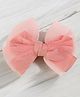Yellow Bee Bow Designed & Knot Embellished Hair Clip - Peach
