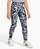 Pine Active Knit Full Length Printed Super Stretch Leggings - Navy Blue