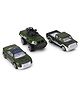 Kids Fun Toy Die Cast Tank Police Car & Pickup Truck Set of 3 - Dark Green