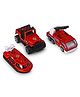 KIDS FUN Toys Die Cast  Jeep Fire Tender Boat Fire Car Set of 3 - Red