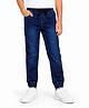 Zion Cotton Denim Mild Washed Joggers - Navy Blue