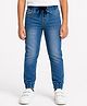 Zion Cotton Denim Mild Washed Joggers - Light Blue