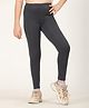 Zion Cotton Lycra Solid Leggings - Dark Grey