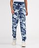 Zion Cotton Camouflage Printed Track Pants - Light Blue